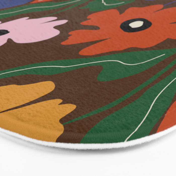 Abstract floral pattern  Bath Mat Gallery Image 3