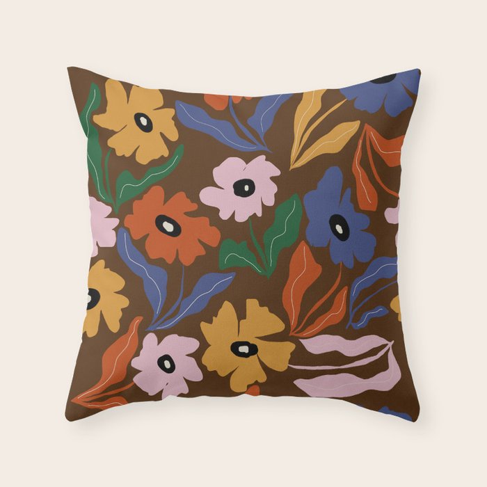 Abstract floral pattern  Throw Pillow Gallery Image 6