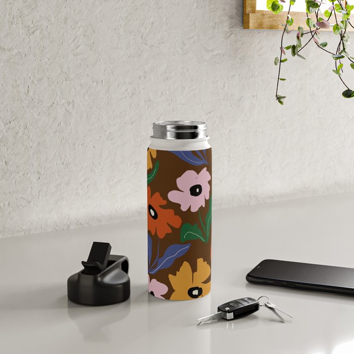Abstract floral pattern  Water Bottle Gallery Image 4