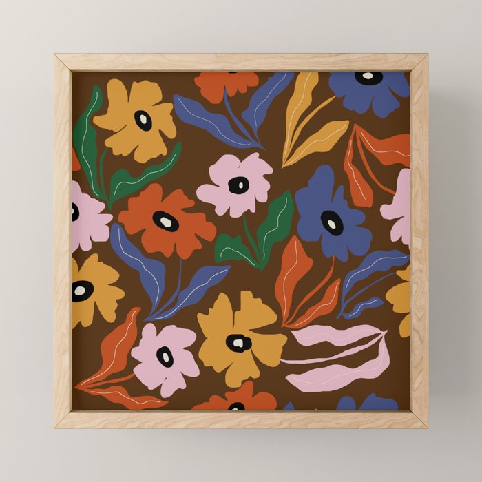 Abstract floral pattern  Mini Art Print Gallery Image 1