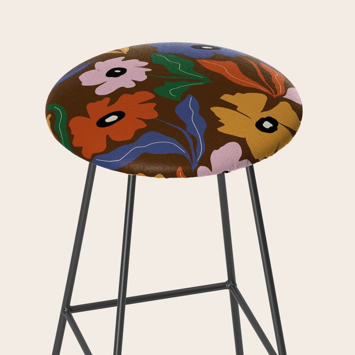 Abstract floral pattern  Stool Gallery Image 2