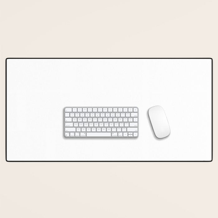 Pure White Solid Color Desk Mat Gallery Image 1