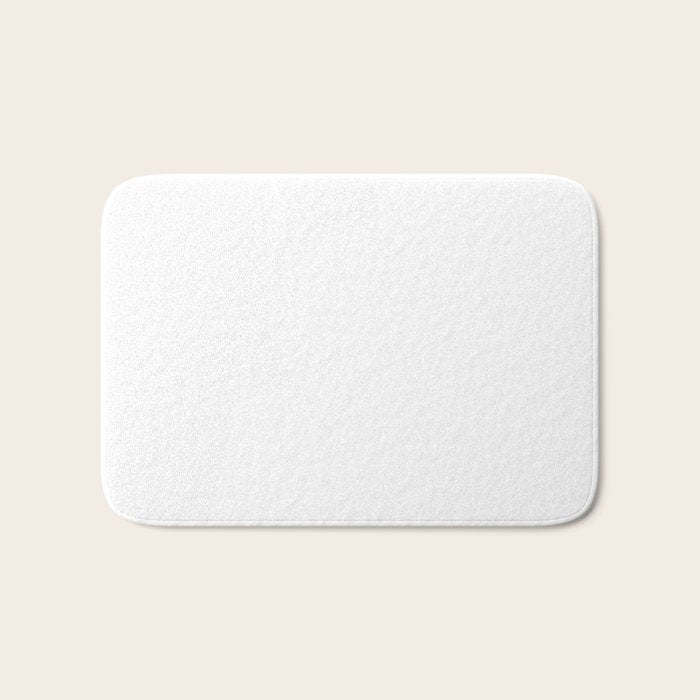 Pure White Solid Color Bath Mat Gallery Image 1