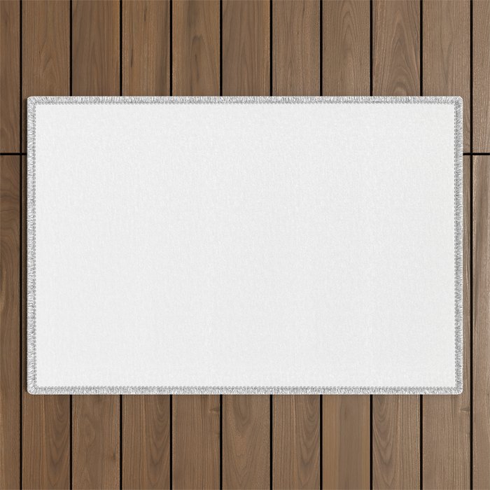 Pure White Solid Color Outdoor Rug Gallery Image 1