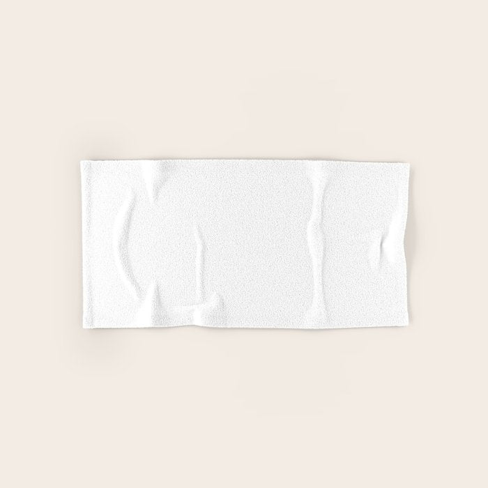 Pure White Solid Color Bath Towel Gallery Image 1