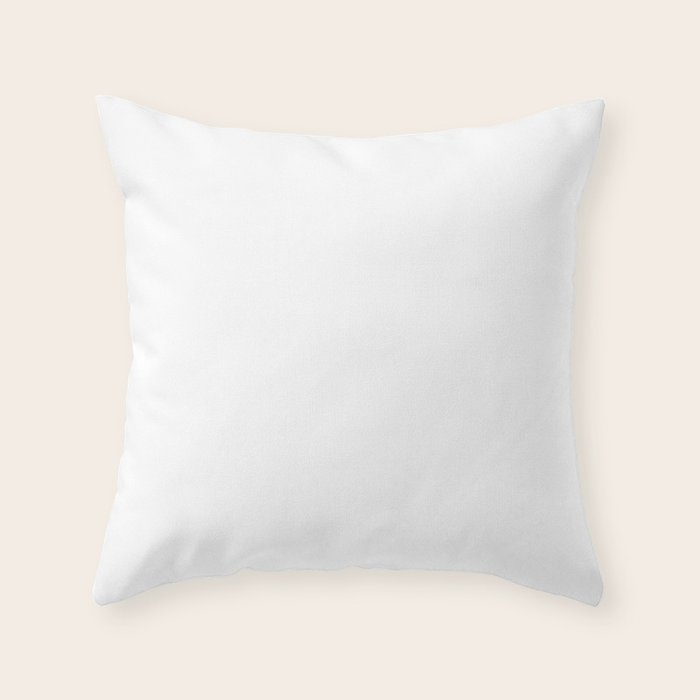 Pure White Solid Color Throw Pillow Gallery Image 6