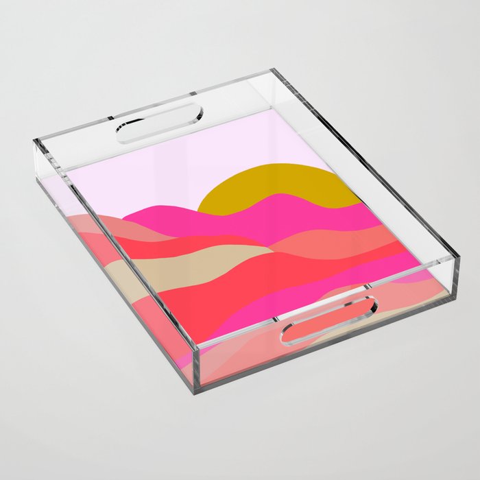 Adelaida, mountain sunset Acrylic Tray Gallery Image 1