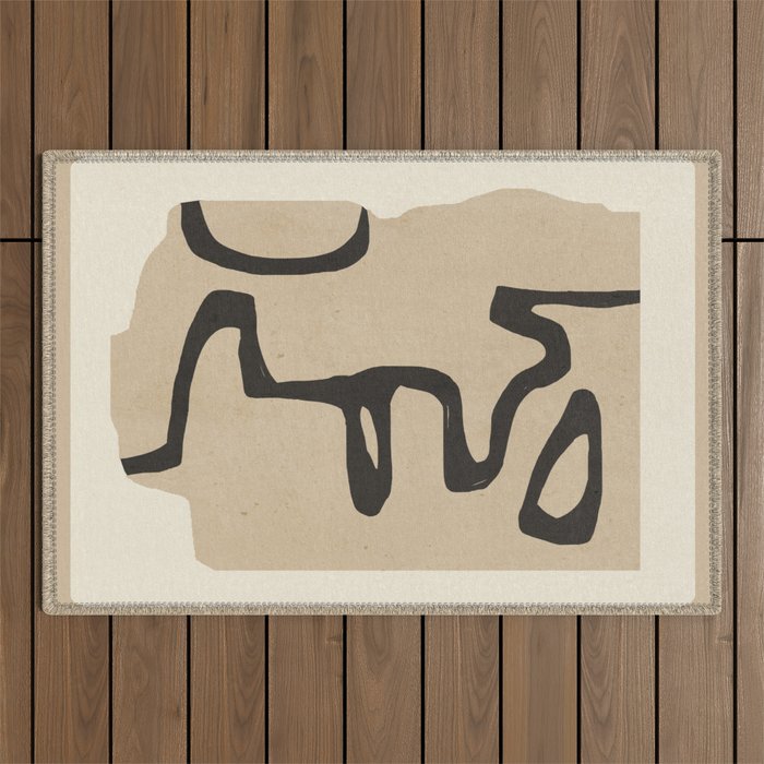 Abstract line art 118 Outdoor Rug Gallery Image 1