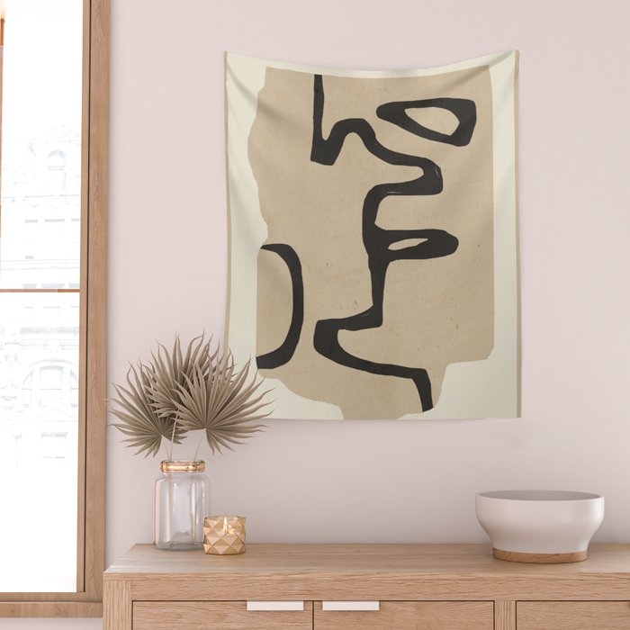 Abstract line art 118 Wall Tapestry Gallery Image 2