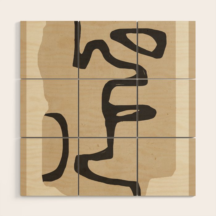 Abstract line art 118 Wood Wall Art Gallery Image 1