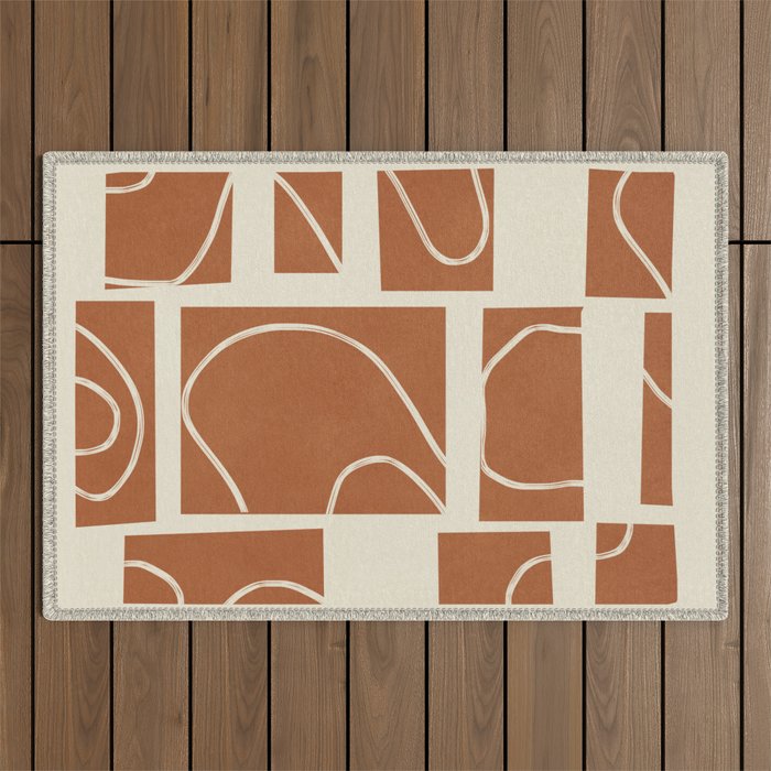 Abstract Pathways 6 Outdoor Rug Gallery Image 1