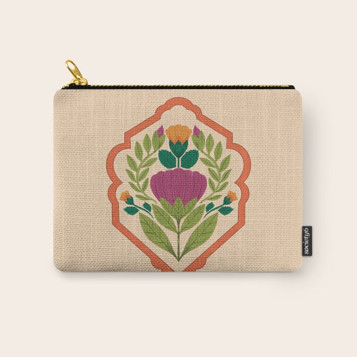 Vintage Pressed Flower Illustration Carry All Pouch Gallery Image 1