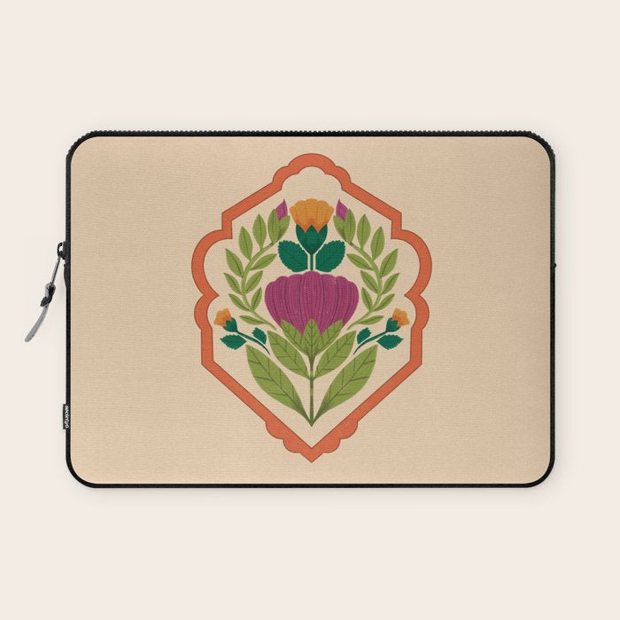 Vintage Pressed Flower Illustration Laptop Sleeve Gallery Image 1