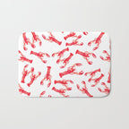 Watercolor Lobster Bath Mat Gallery Image 1