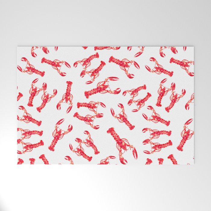 Watercolor Lobster Welcome Mat Gallery Image 1