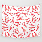 Watercolor Lobster Wall Tapestry Gallery Image 4