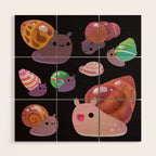 Land snail - dark Wood Wall Art Gallery Image 1