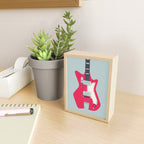 Retro 60s Surf Rock Electric Guitar - Slate Mini Art Print Gallery Image 2