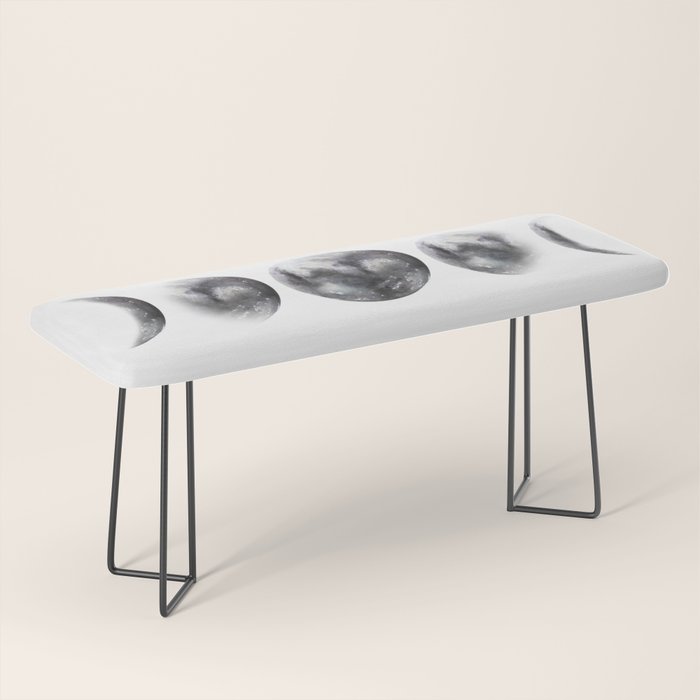 Moon phases watercolor painting Bench Gallery Image 1