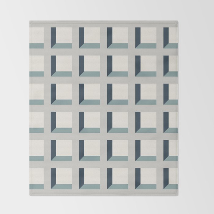 Minimalist 3D Pattern XI Throw Blanket Gallery Image 2