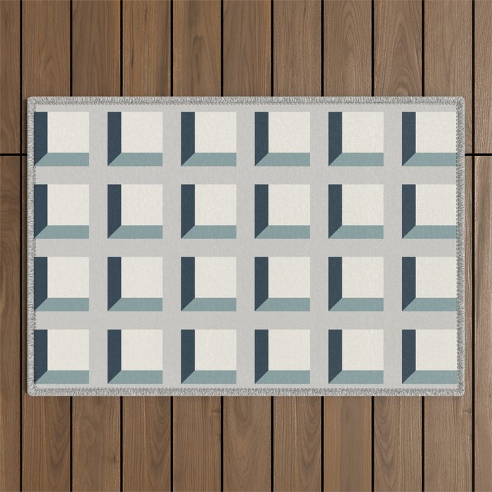 Minimalist 3D Pattern XI Outdoor Rug Gallery Image 1