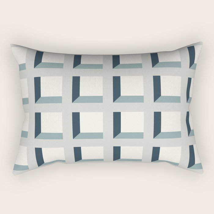 Minimalist 3D Pattern XI Rectangular Pillow Gallery Image 1