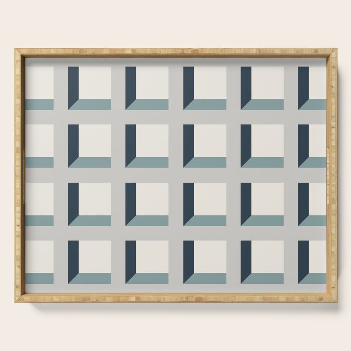Minimalist 3D Pattern XI Serving Tray Gallery Image 1