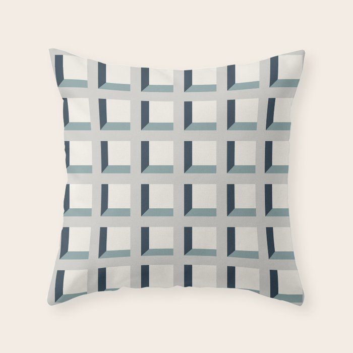 Minimalist 3D Pattern XI Throw Pillow Gallery Image 1