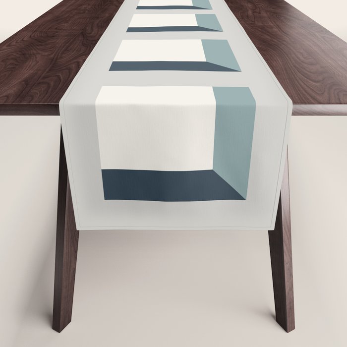 Minimalist 3D Pattern XI Table Runner Gallery Image 1