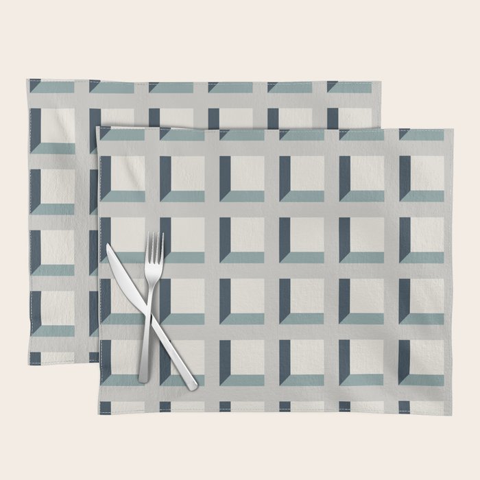 Minimalist 3D Pattern XI Placemat Gallery Image 1