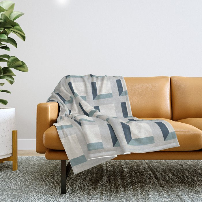 Minimalist 3D Pattern XI Throw Blanket Gallery Image 1
