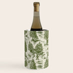 Bigfoot / Sasquatch Toile de Jouy in Forest Green Wine Chiller Gallery Image 1