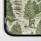 Bigfoot / Sasquatch Toile de Jouy in Forest Green Laptop Sleeve Gallery Image 3