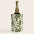 Bigfoot / Sasquatch Toile de Jouy in Forest Green Wine Chiller Gallery Image 2