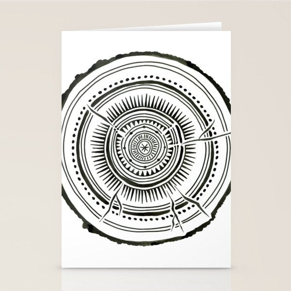 Quaking Aspen - Black Tree Rings Stationery Card Gallery Image 2