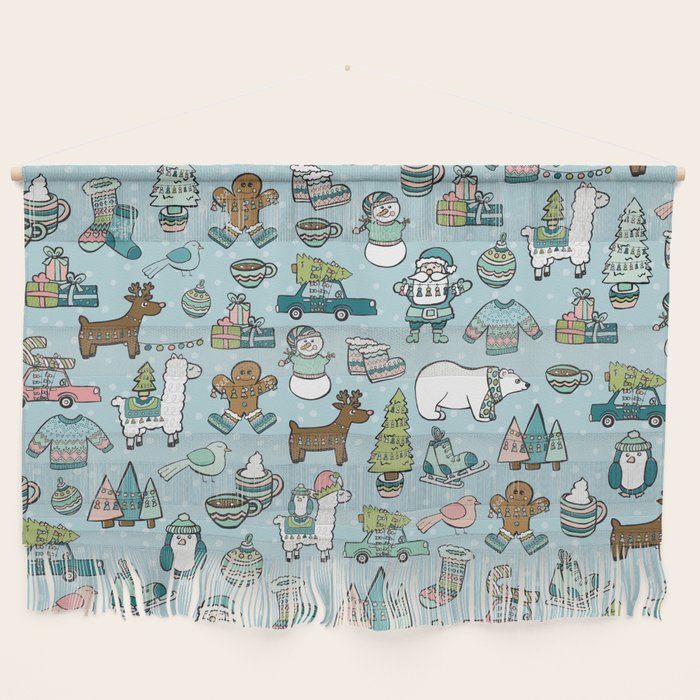 Whimsical Christmas, Sweater Weather, Fa La La La La, Holly Jolly, Holiday Print, Tis The Season Wall Hanging Gallery Image 1