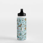 Whimsical Christmas, Sweater Weather, Fa La La La La, Holly Jolly, Holiday Print, Tis The Season Water Bottle Gallery Image 3