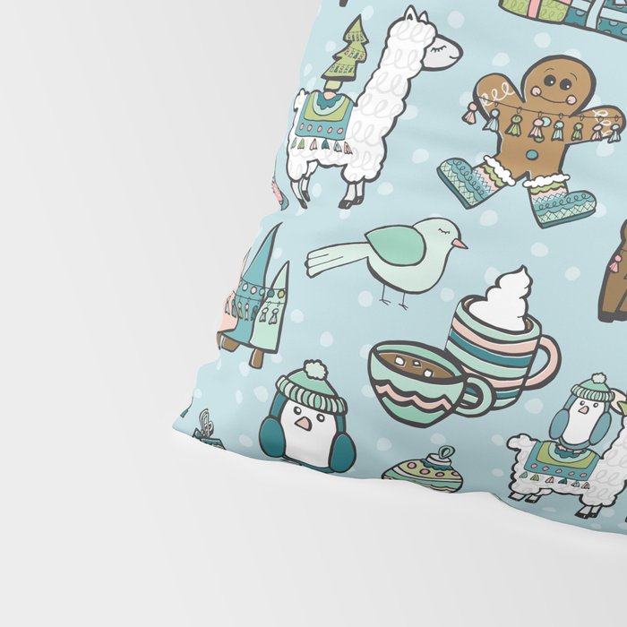 Whimsical Christmas, Sweater Weather, Fa La La La La, Holly Jolly, Holiday Print, Tis The Season Pillow Sham Gallery Image 4