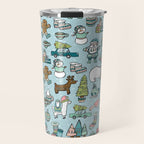 Whimsical Christmas, Sweater Weather, Fa La La La La, Holly Jolly, Holiday Print, Tis The Season Travel Mug Gallery Image 1