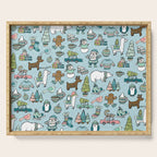 Whimsical Christmas, Sweater Weather, Fa La La La La, Holly Jolly, Holiday Print, Tis The Season Serving Tray Gallery Image 1