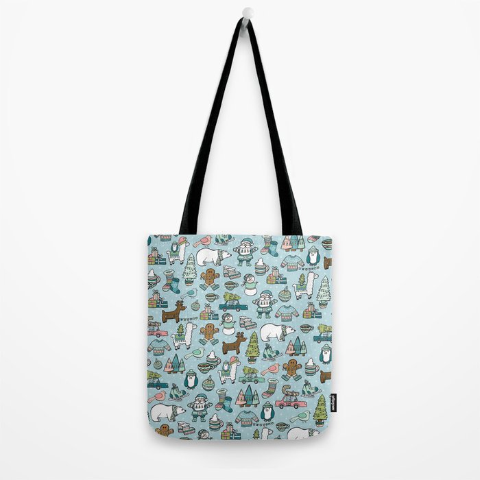 Whimsical Christmas, Sweater Weather, Fa La La La La, Holly Jolly, Holiday Print, Tis The Season Tote Bag Gallery Image 2