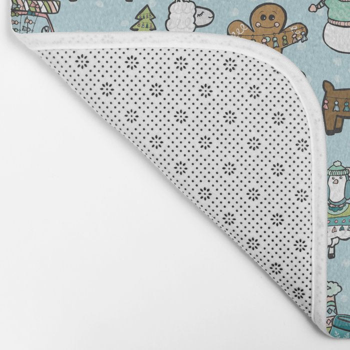 Whimsical Christmas, Sweater Weather, Fa La La La La, Holly Jolly, Holiday Print, Tis The Season Bath Mat Gallery Image 2