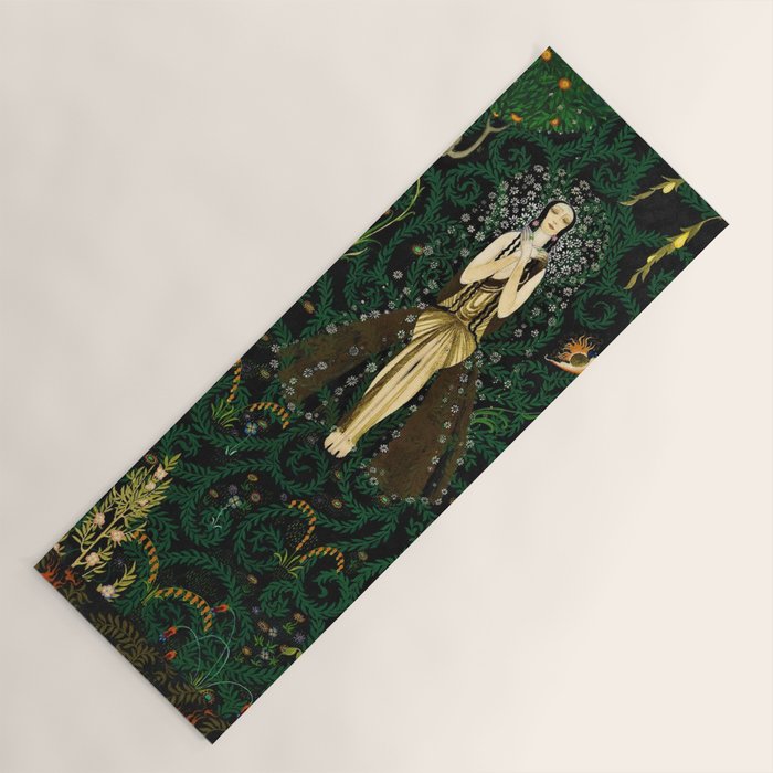 1921 Classical Masterpiece 'Flowers and Flames' by Kay Nielsen Yoga Mat Gallery Image 1