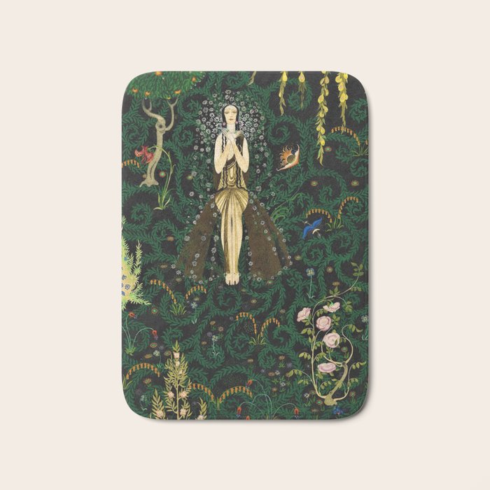 1921 Classical Masterpiece 'Flowers and Flames' by Kay Nielsen Bath Mat Gallery Image 1