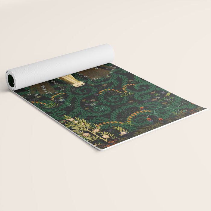 1921 Classical Masterpiece 'Flowers and Flames' by Kay Nielsen Yoga Mat Gallery Image 2