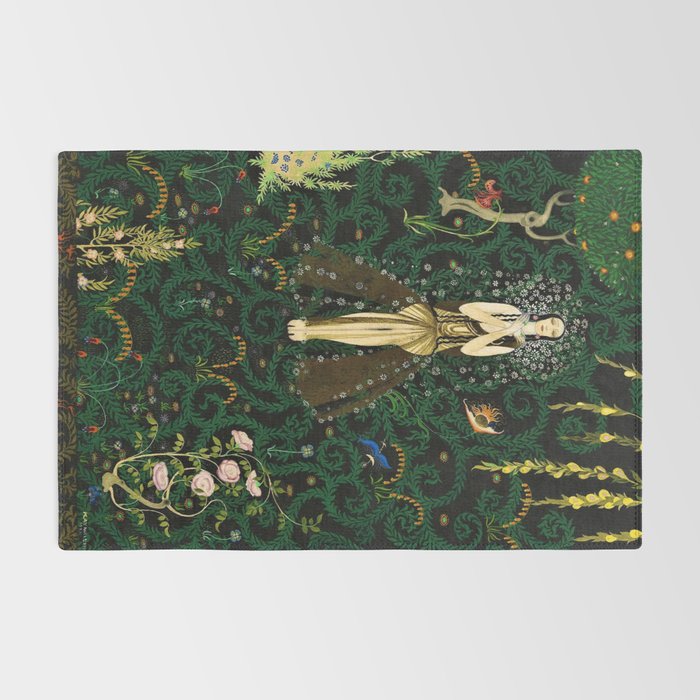 1921 Classical Masterpiece 'Flowers and Flames' by Kay Nielsen Rug Gallery Image 2