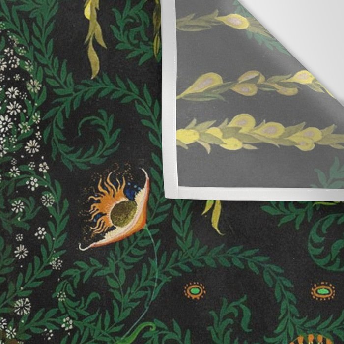 1921 Classical Masterpiece 'Flowers and Flames' by Kay Nielsen Wall Tapestry Gallery Image 3