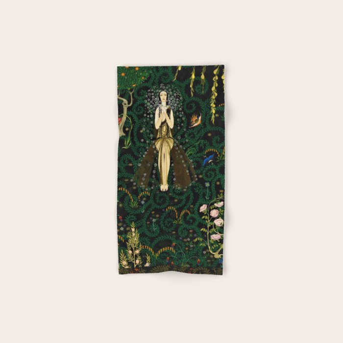 1921 Classical Masterpiece 'Flowers and Flames' by Kay Nielsen Towels Gallery Image 1