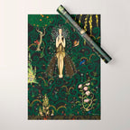 1921 Classical Masterpiece 'Flowers and Flames' by Kay Nielsen Wrapping Paper Gallery Image 1
