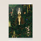 1921 Classical Masterpiece 'Flowers and Flames' by Kay Nielsen Stationery Card Gallery Image 2